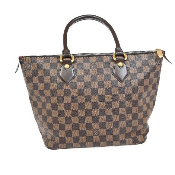 LOUIS VUITTON Saleya PM Hand Bag Damier Ebene Leather Brown - Picture 1 of 14